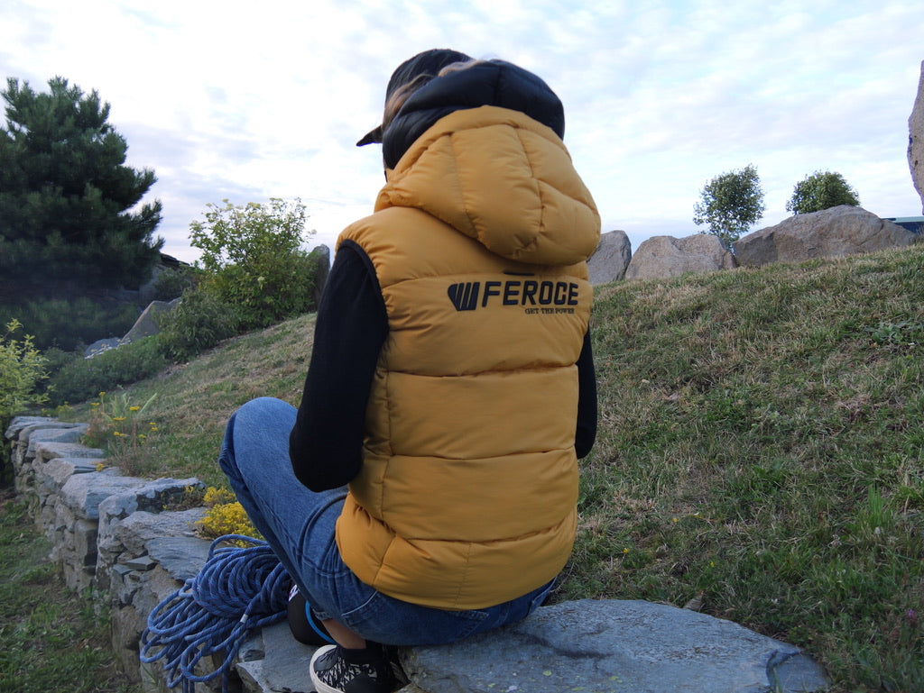 Doudoune sans manche Jaune FEROCE