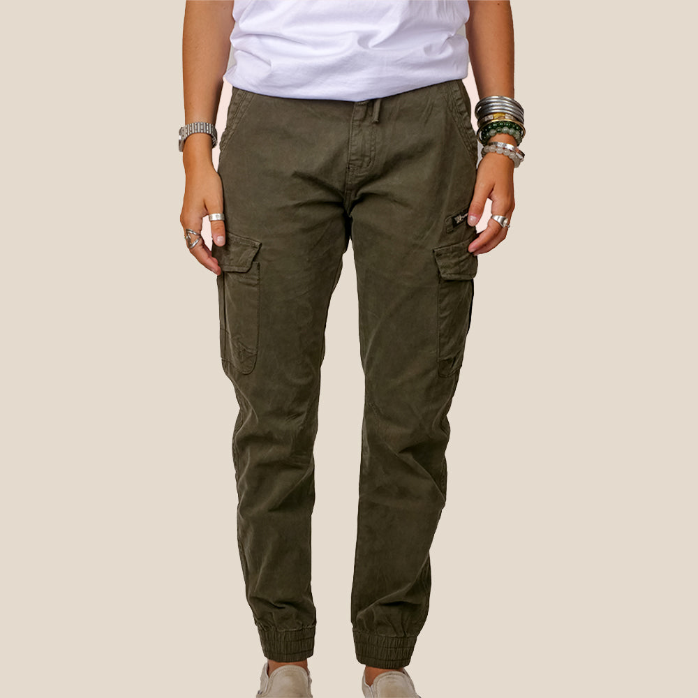 Pantalon Cargo Multipoches - Kaki