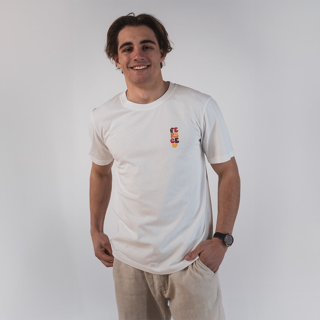 T-shirt coton bio Lefkes Feroce - Orange