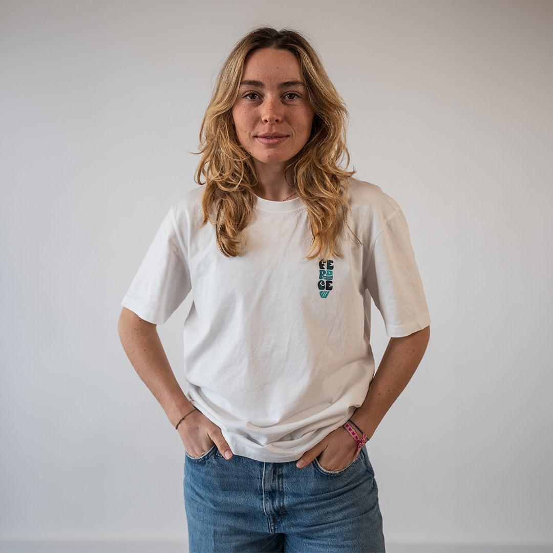 T-shirt coton bio Lefkes Feroce - Bleu