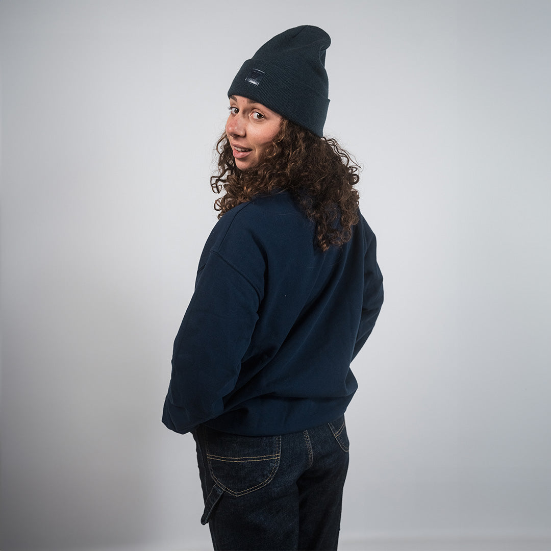 Sweat coton bio FEROCE - Bleu marine