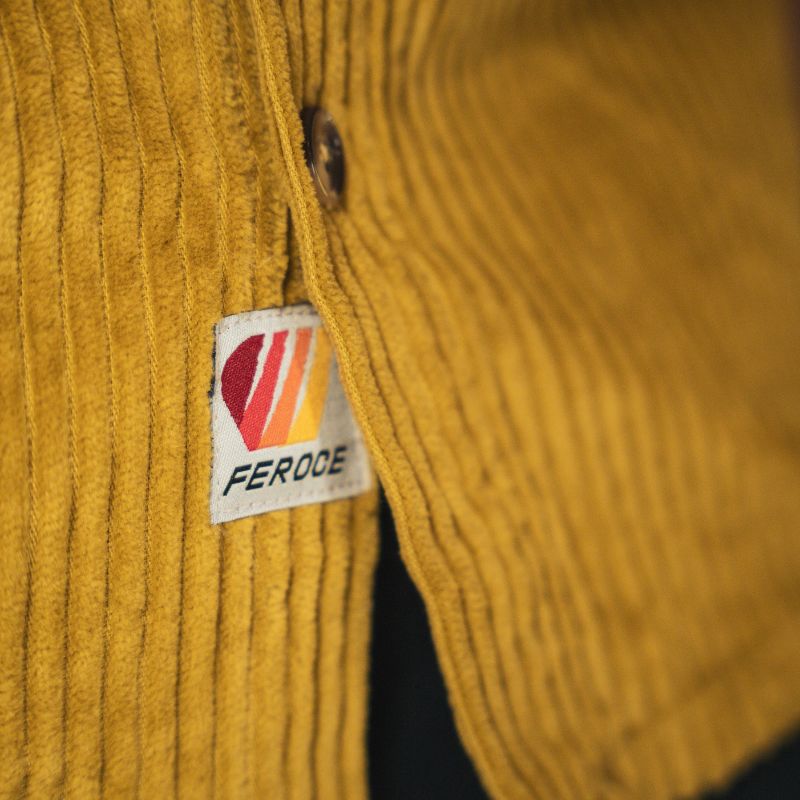 Chemise velours côtelé - Jaune