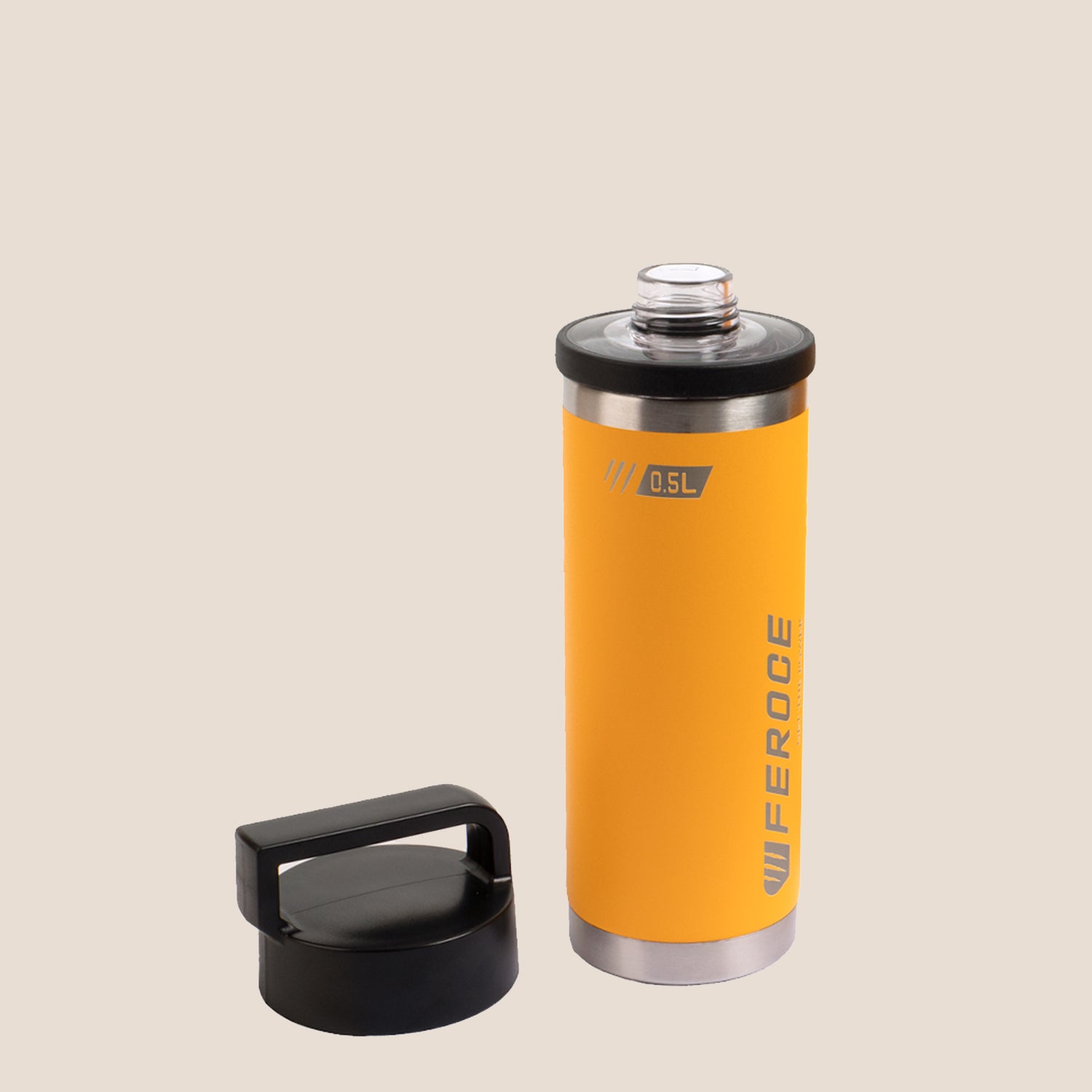 Gourde Isotherme 500ml Jaune FEROCE