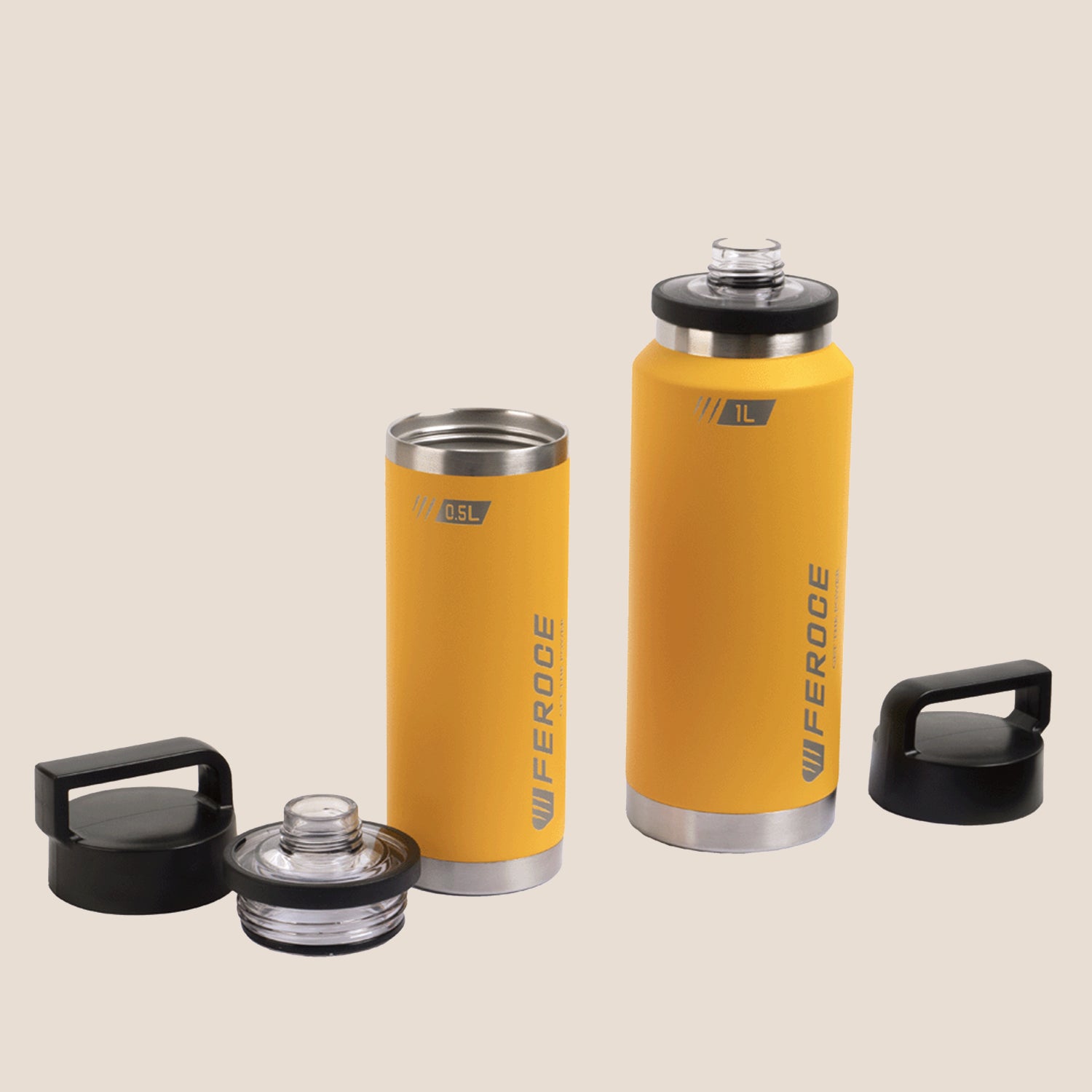 Bouteille Isotherme 1000ml - Jaune