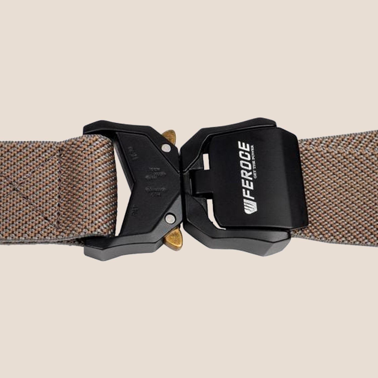 Ceinture boucle acier ouverture rapide - Sable