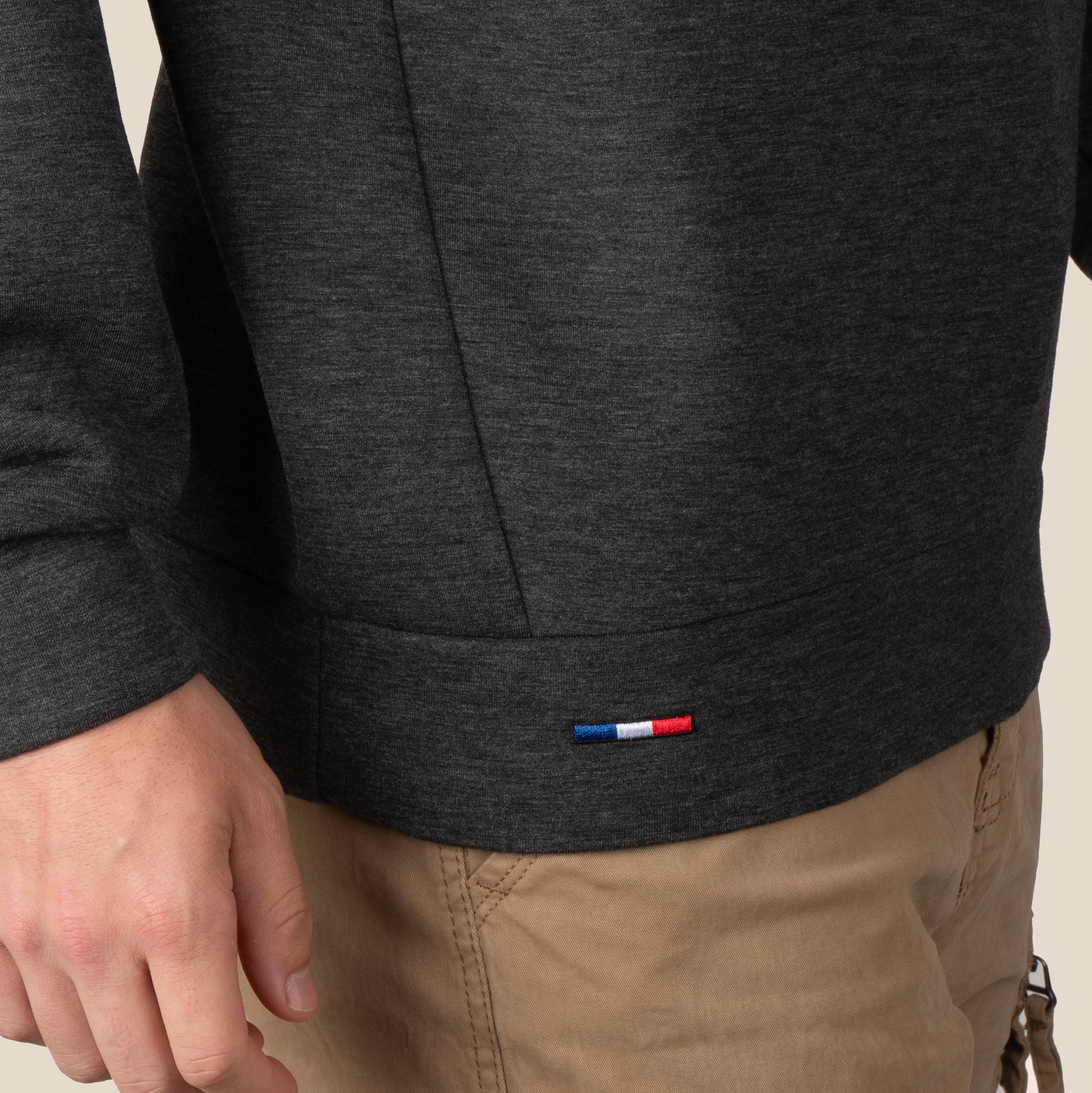 Sweat à capuche confort gris anthracite FEROCE
