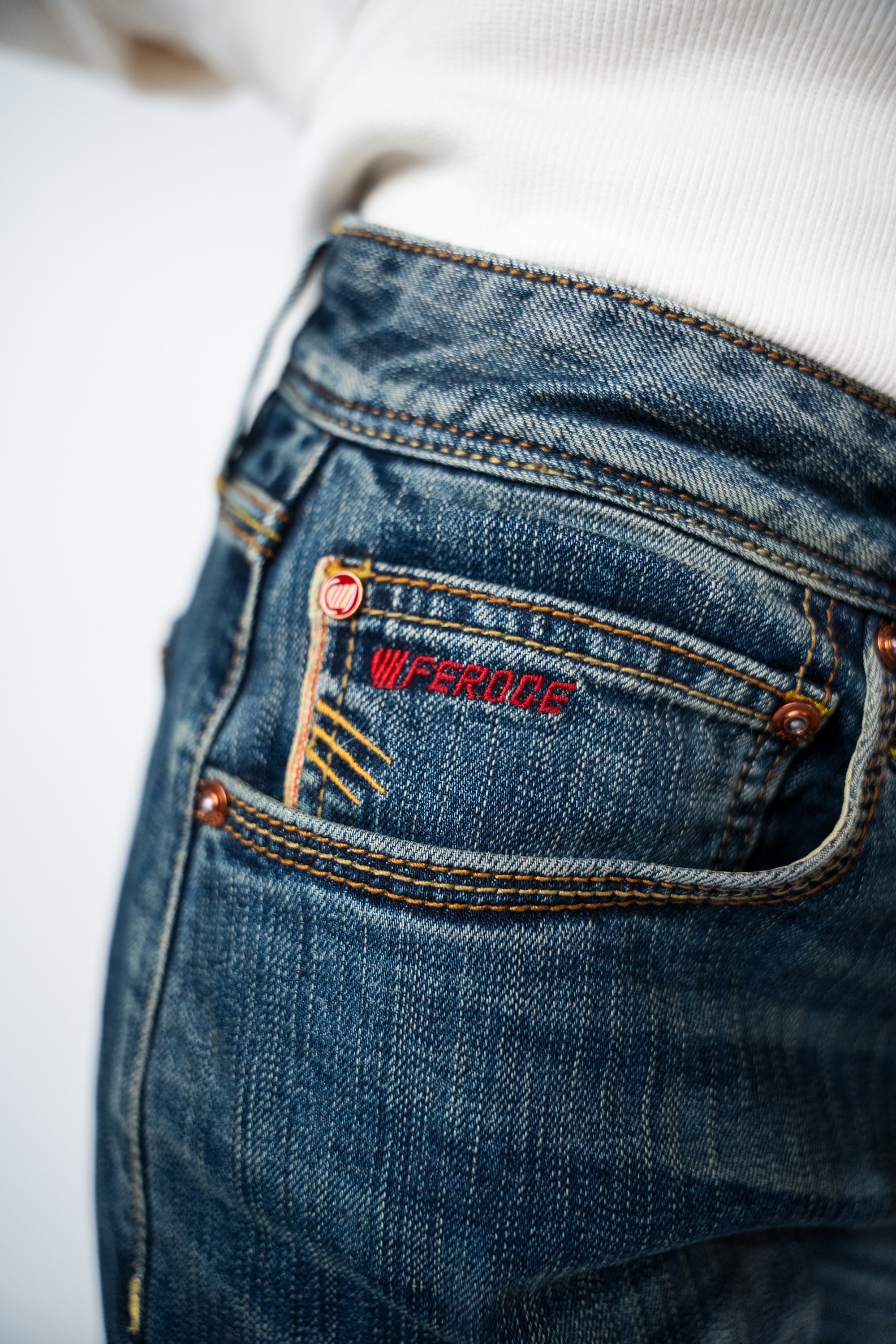 Jean Denim selvedge Lukla - Bleu Vieilli