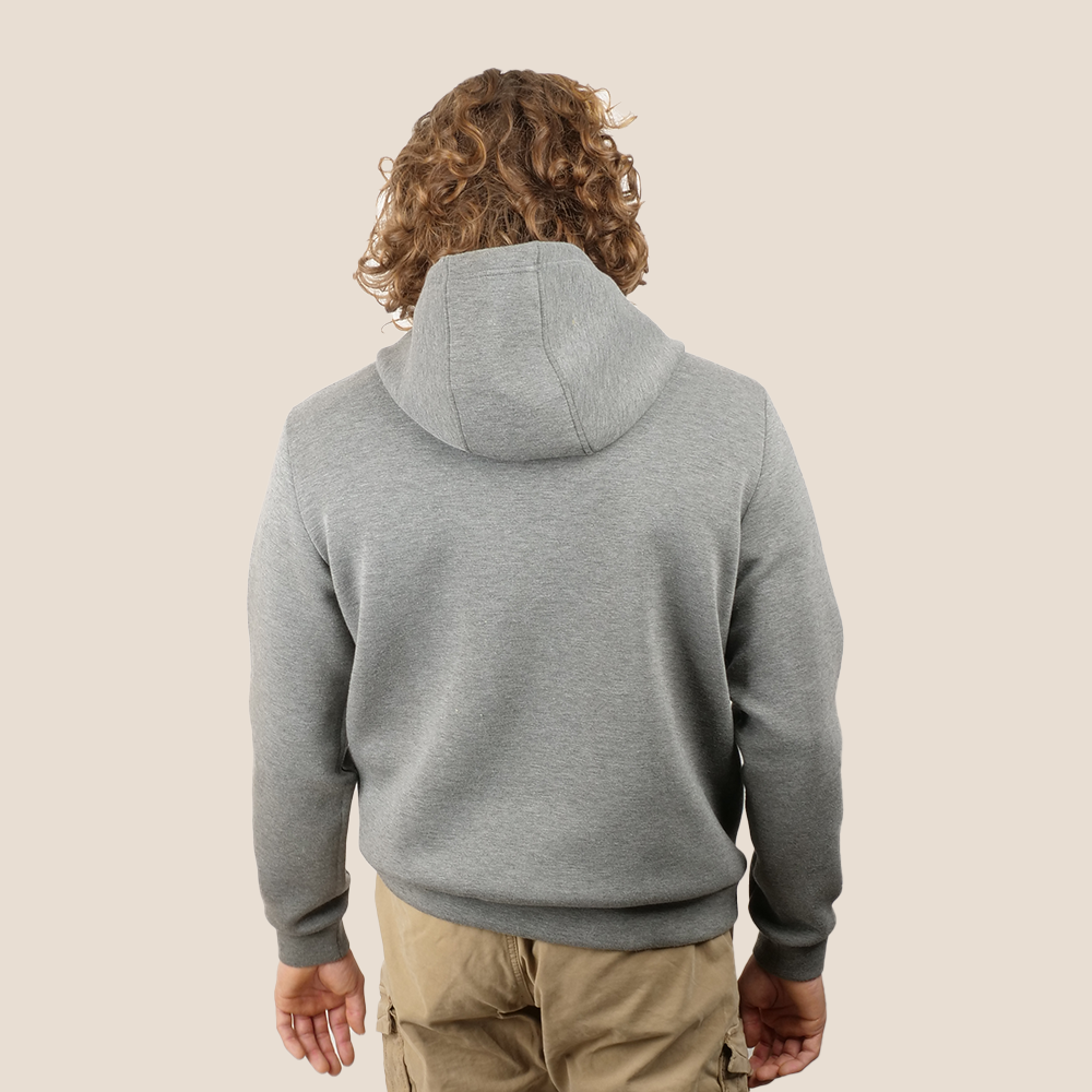 Sweat à capuche confort gris FEROCE
