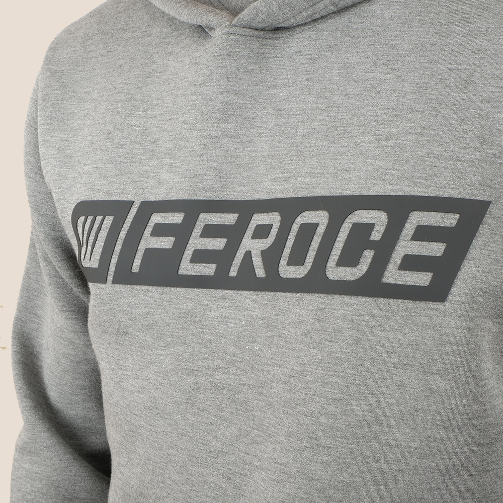 Sweat à capuche confort gris FEROCE