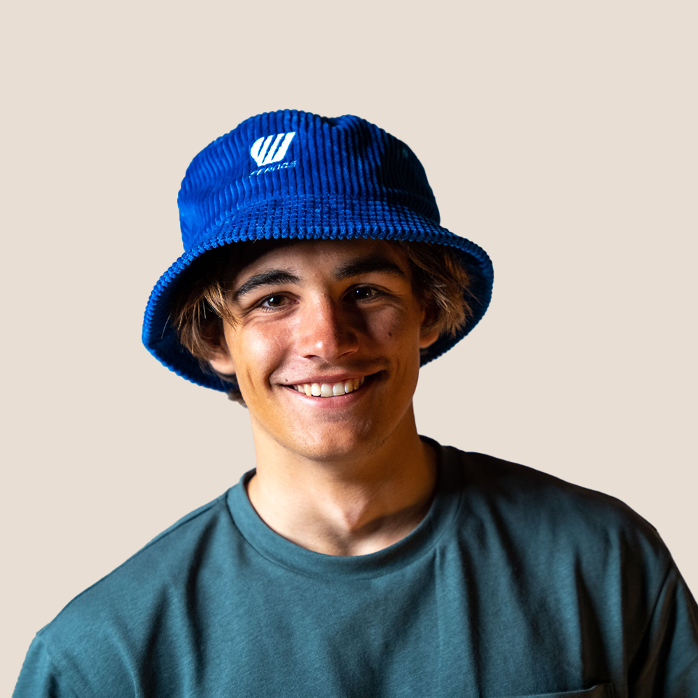 Chapeau style bob velours cotelé - Bleu