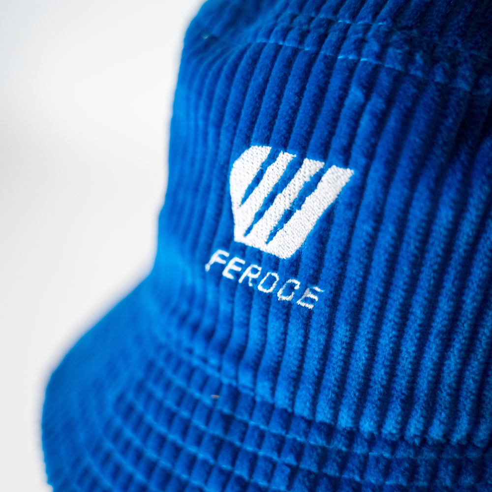 Chapeau style bob velours cotelé - Bleu