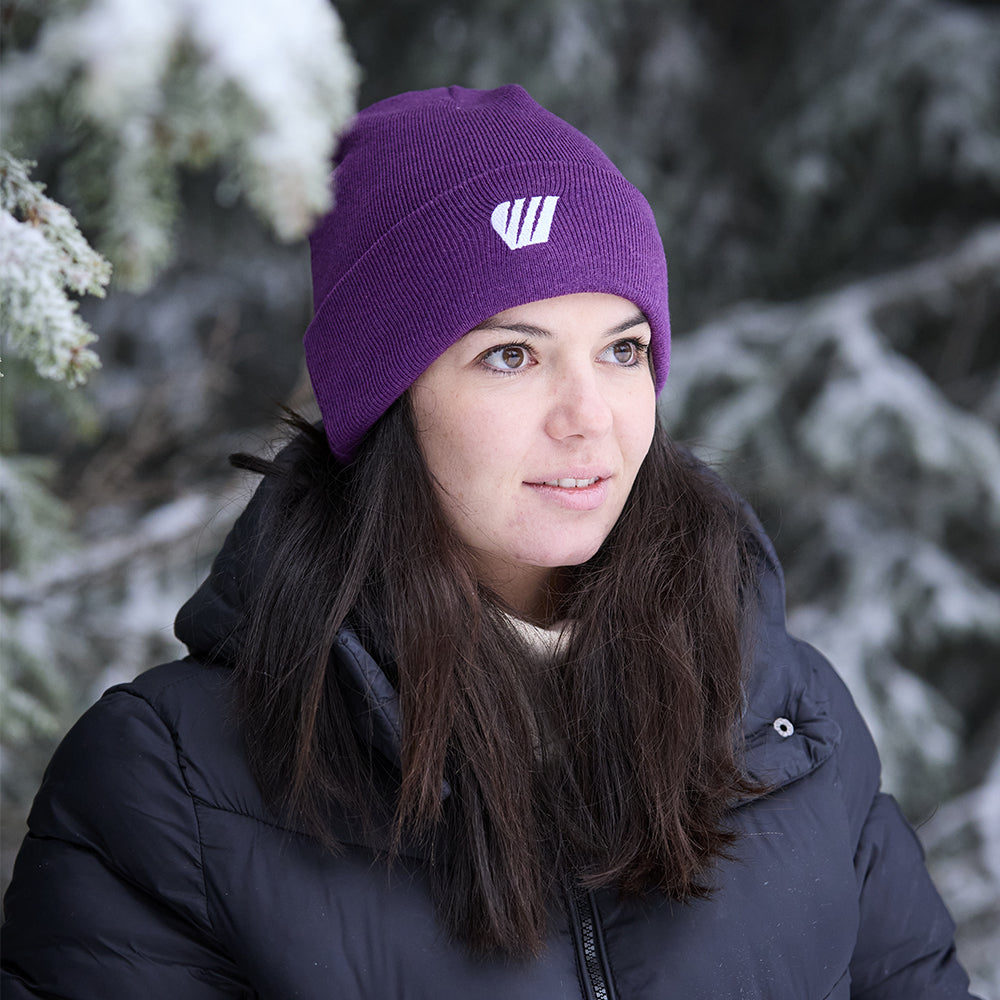 Bonnet violet épais