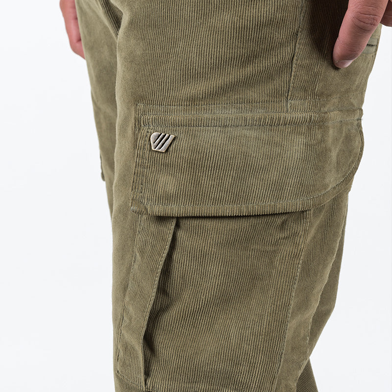 Pantalon cargo Alpine velours - Vert sauge