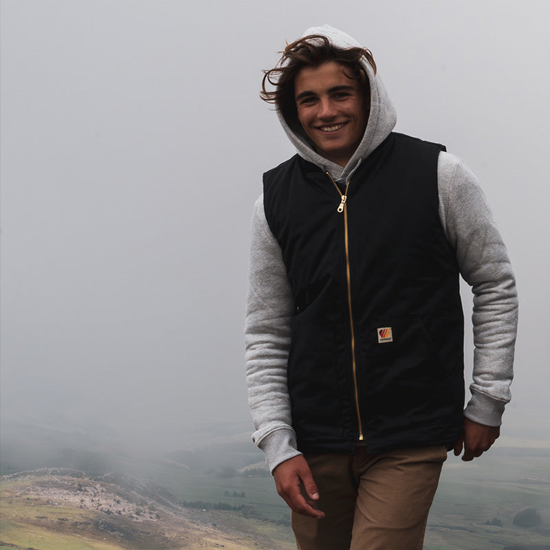 Veste sans manche doublure matelassée - Noire