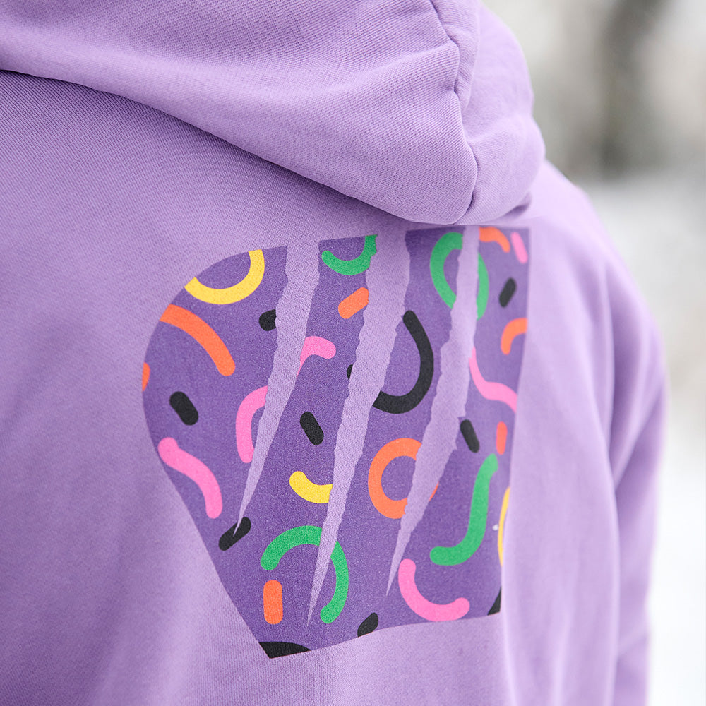 Sweat à Capuche Hoodie mauve organique FEROCE