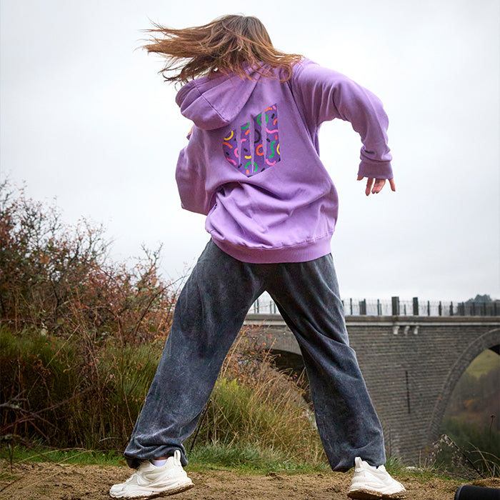 Hoodie coton bio - Mauve