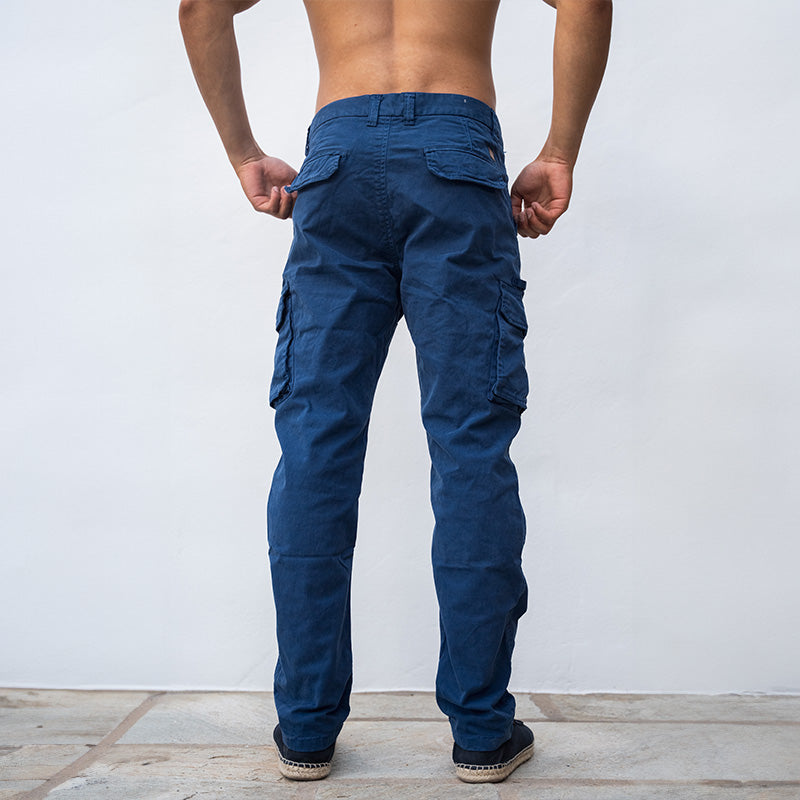 Pantalon cargo Thalassa droit - Bleu marine