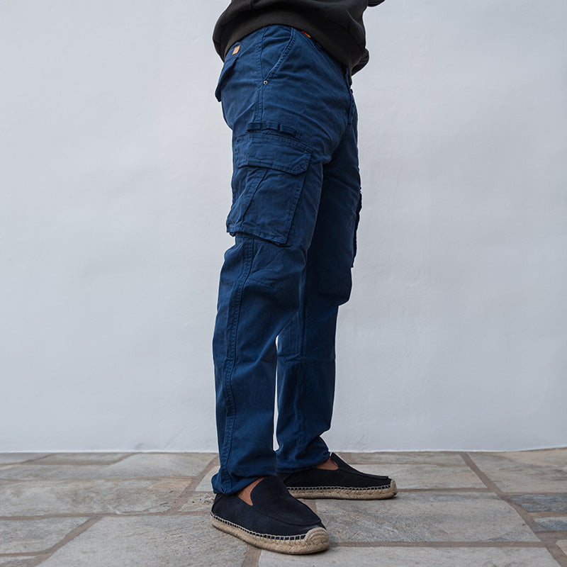 Pantalon cargo Thalassa droit - Bleu marine