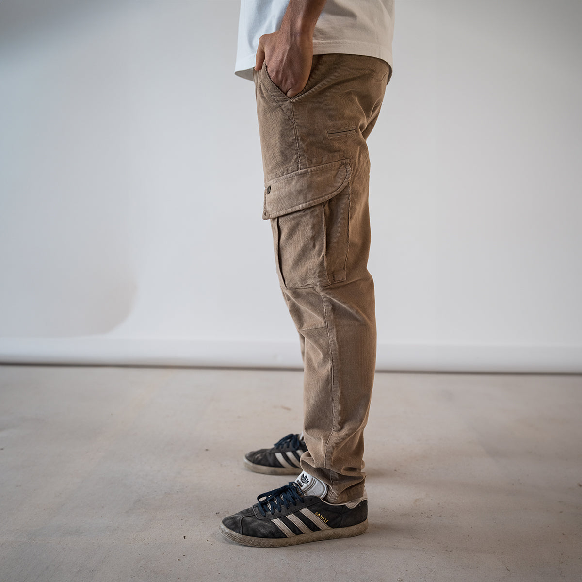 Pantalon cargo Alpine velours - Beige