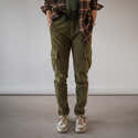 Pantalon Cargo Homme Ample En Velours Côtelé - Taille 2XL Vert Militaire - Coupe Décontractée, Multi-poches - Printemps/été/automne - 1
