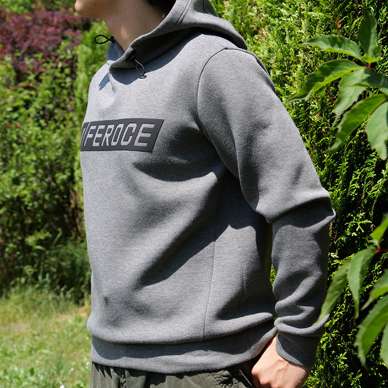 Sweat à capuche confort gris FEROCE