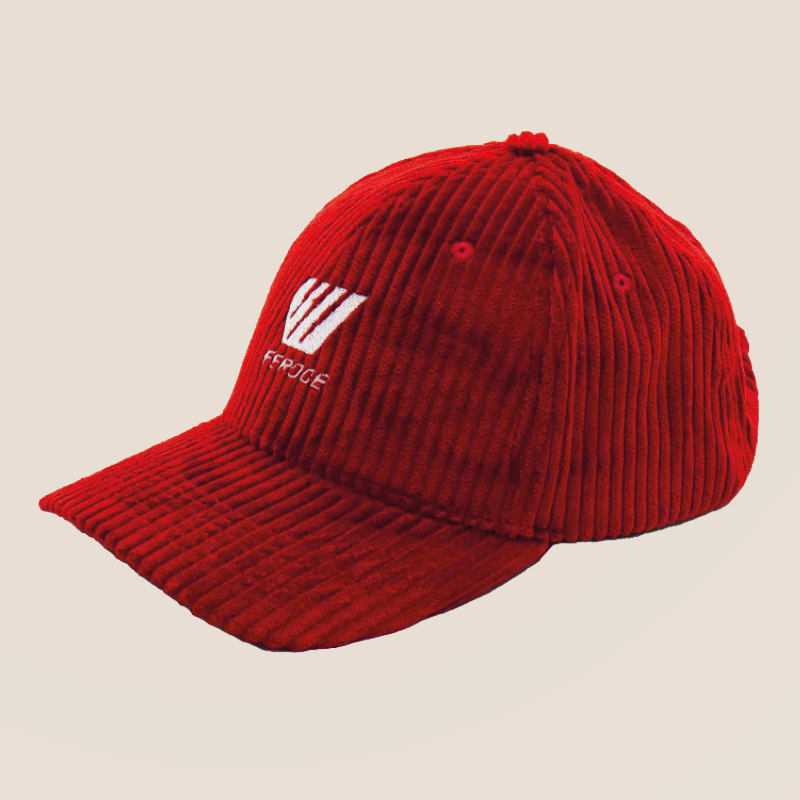 Casquette Velours côtelé rouge