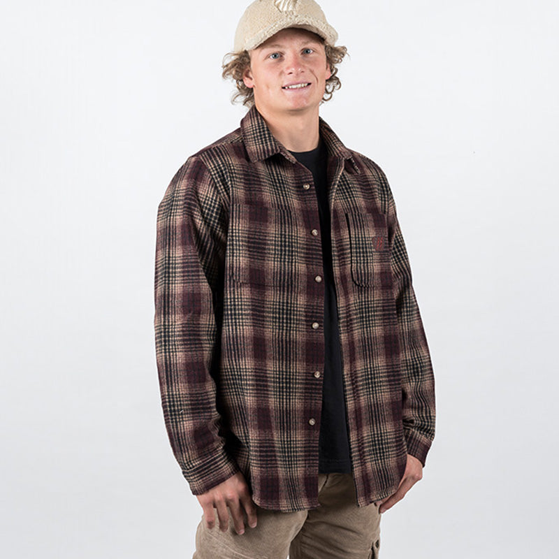 Chemise Mezenc laine - Bordeaux
