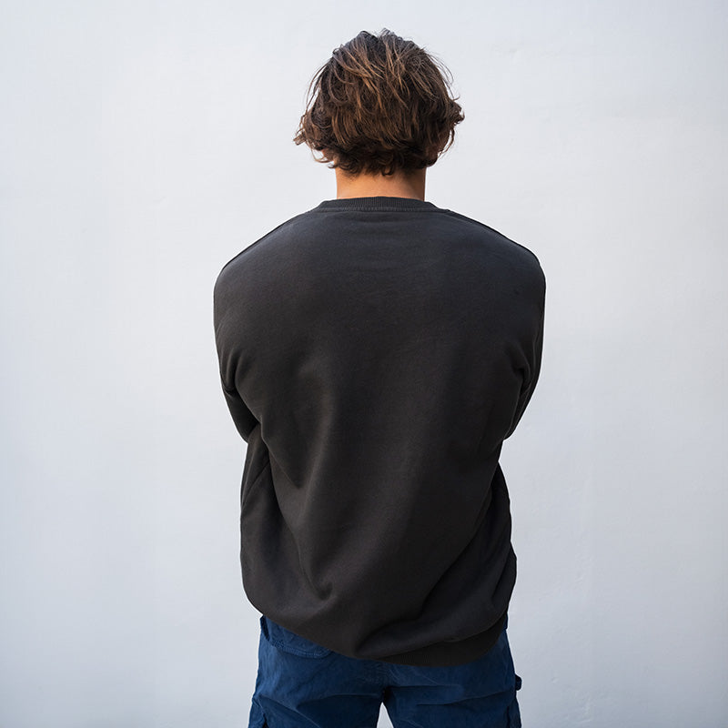 Sweat coton bio Pounda Feroce - Noir