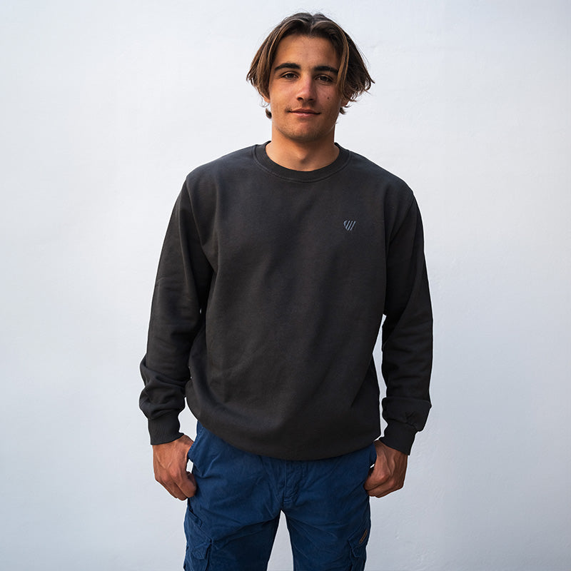 Sweat coton bio Pounda Feroce - Noir