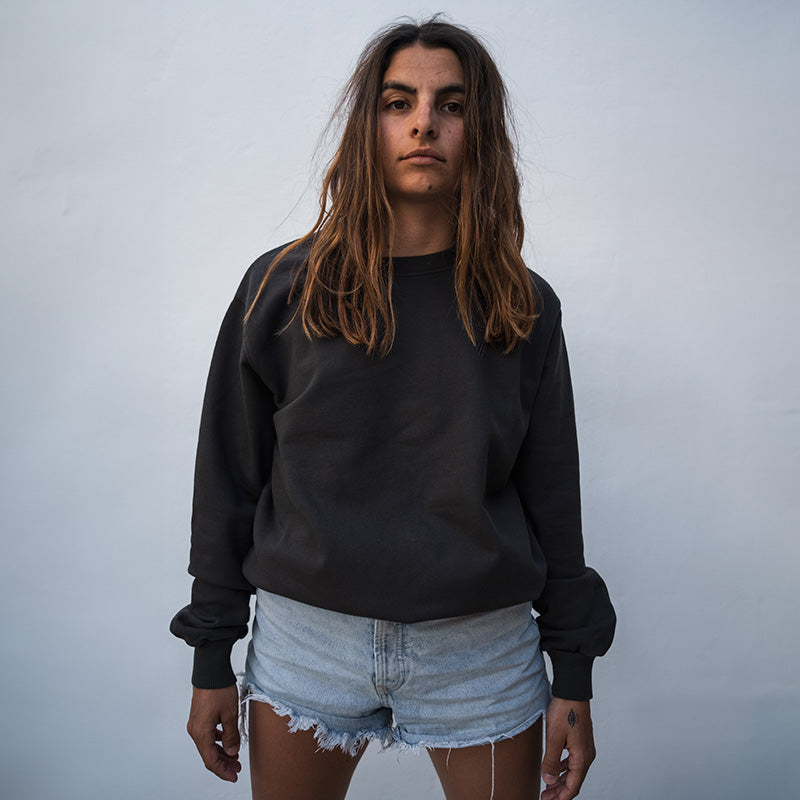 Sweat coton bio Pounda Feroce - Noir