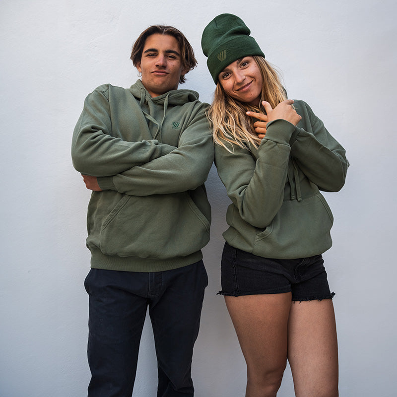 Sweat à Capuche Hoodie kaki organique
