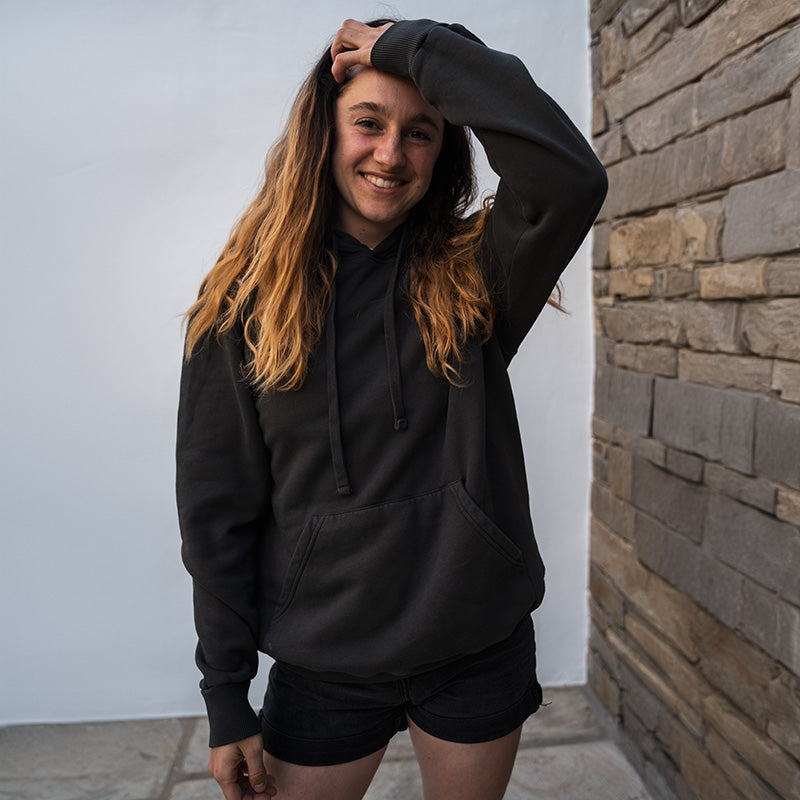 Hoodie coton bio La Vague Feroce - Noir