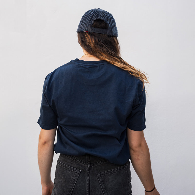 T-shirt coton bio Pounda Feroce - Bleu marine