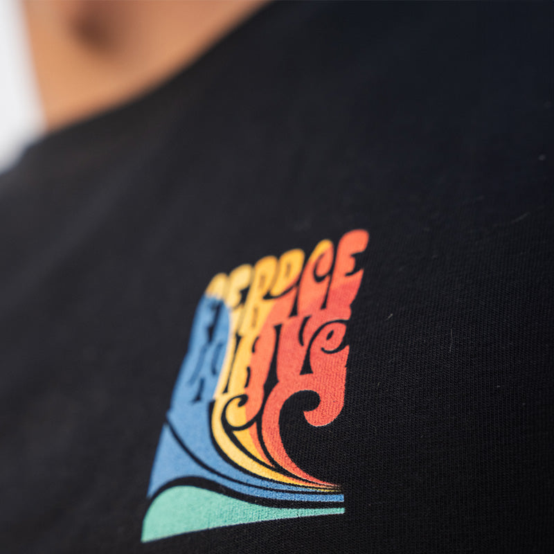 T-shirt coton bio Feroce Wave - Noir