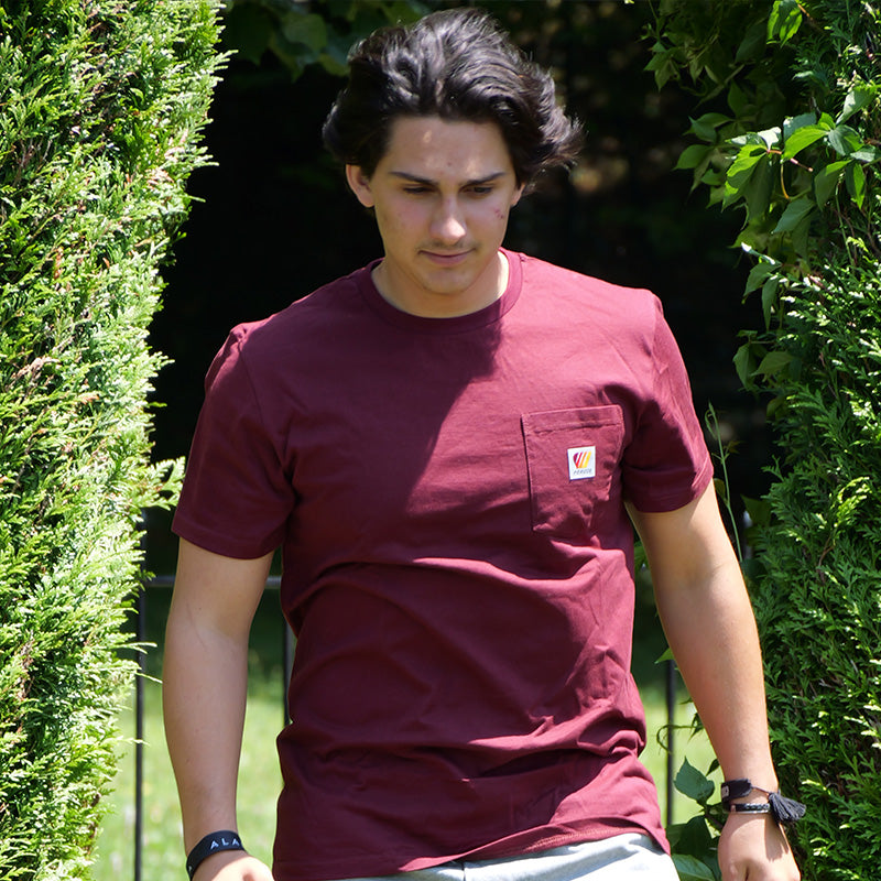 Tee-Shirt bordeaux coton organique FEROCE