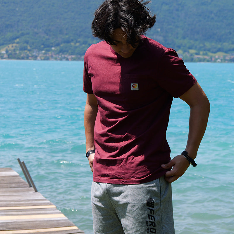 Tee-Shirt bordeaux coton organique FEROCE
