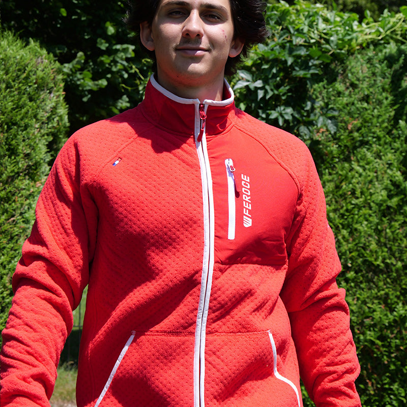 Veste polaire rouge