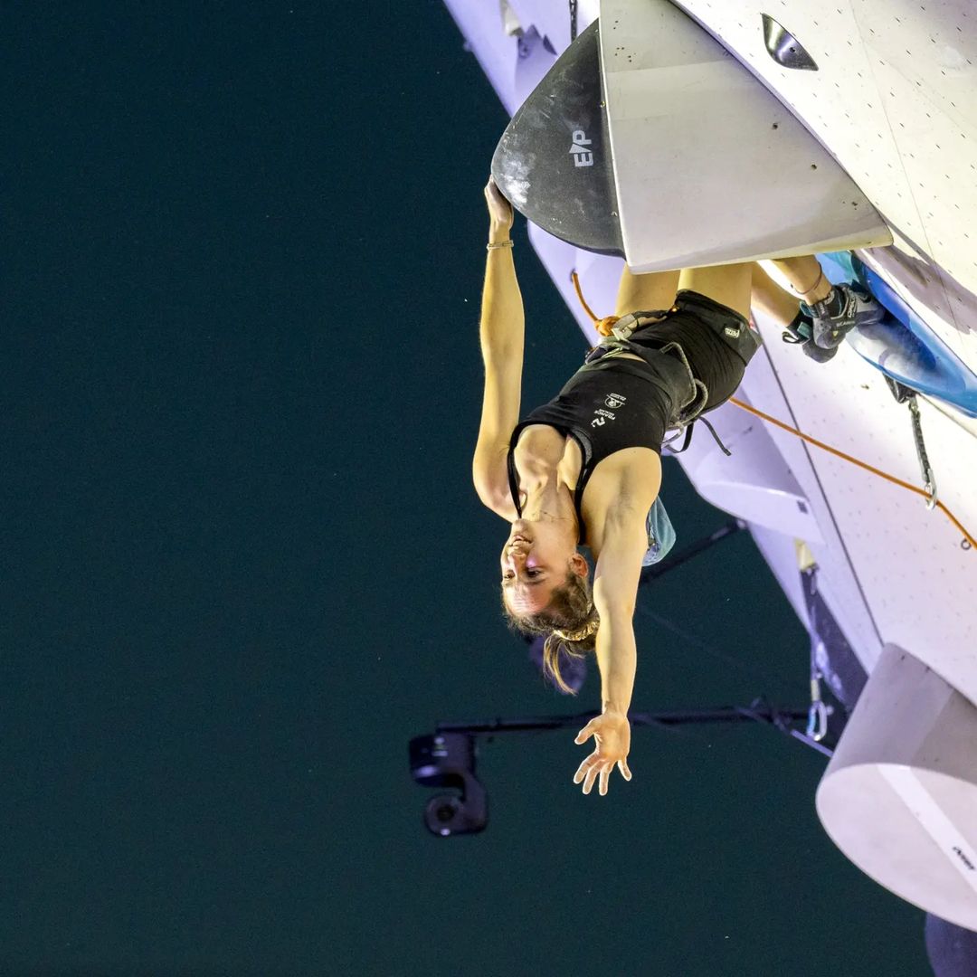 Camille Pouget, coupe du monde d’escalade à Briançon