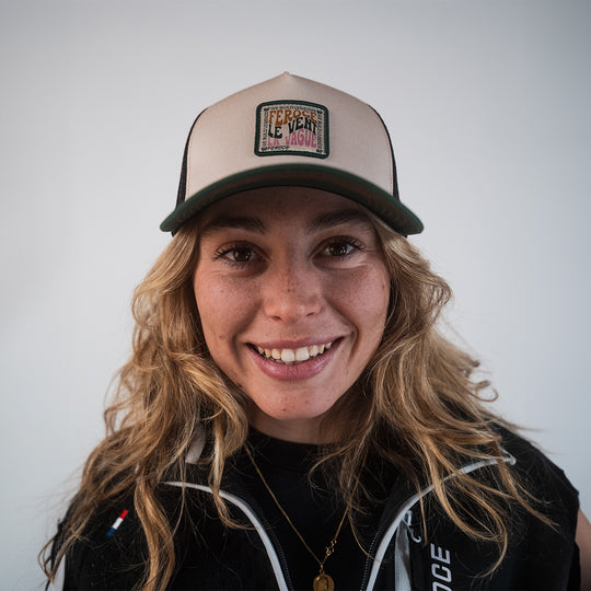 Casquette trucker Le Vent La Vague - verte FEROCE portée portrait