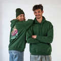 Hoodie coton bio Un Vent Feroce - Vert sapin