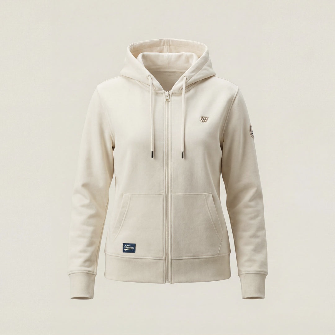 Sweat Zippé Aegean - Écru