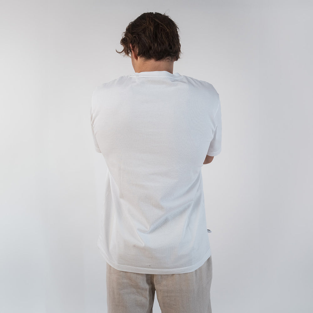 T-shirt coton bio Pounda - Blanc porté de face