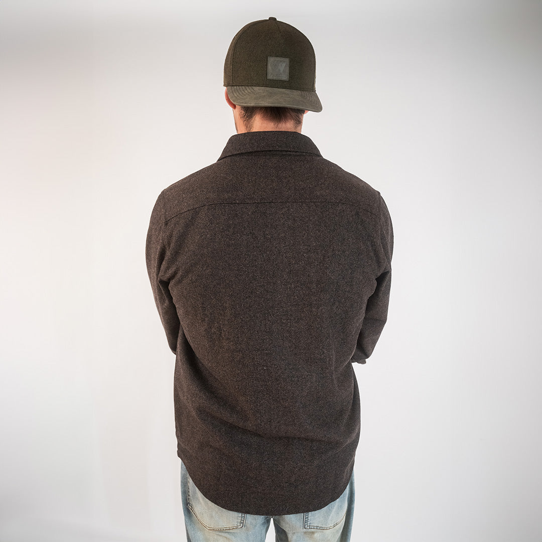 Chemise MEZENC en laine - marron