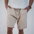 Short Summer en lin et coton - Beige