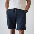 Short Summer en lin et coton - Bleu