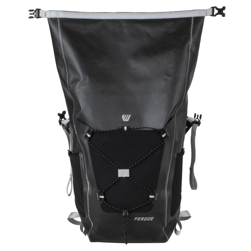 Sac à dos étanche IPX6 Kiteloop 27L - noir FEROCE vue face zip étanche