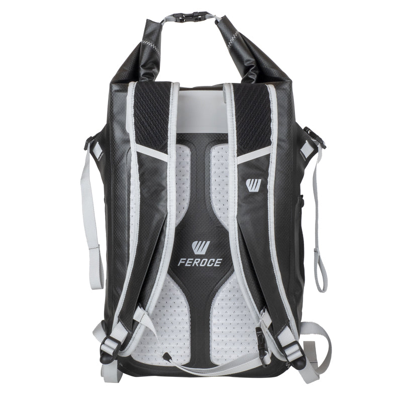 Sac à dos étanche IPX6 Kiteloop 27L - noir FEROCE vue arrière bretelles