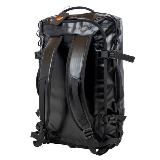 Sac Duffel Velay 40L - Noir Brillant FEROCE vue arrière avec bretelles
