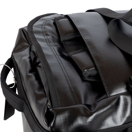 Sac Duffel Velay 40L - Noir Brillant FEROCE détail fermeture et poignées