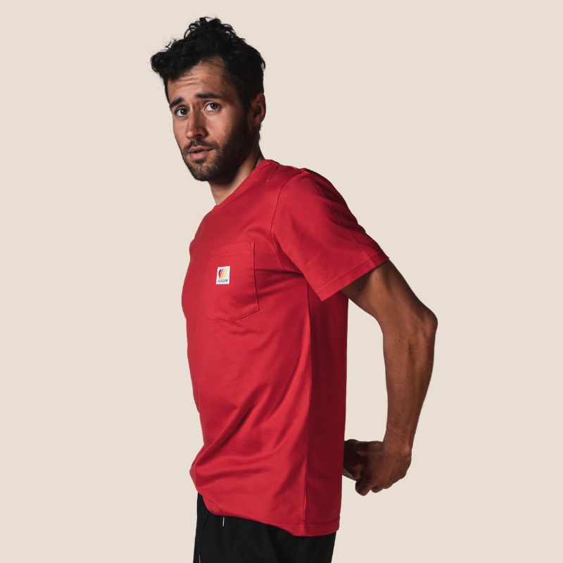 Tee-Shirt rouge coton organique FEROCE